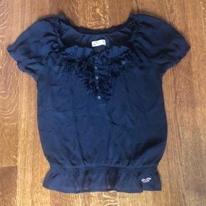 Hollister Medium overthrow ruffle blouse